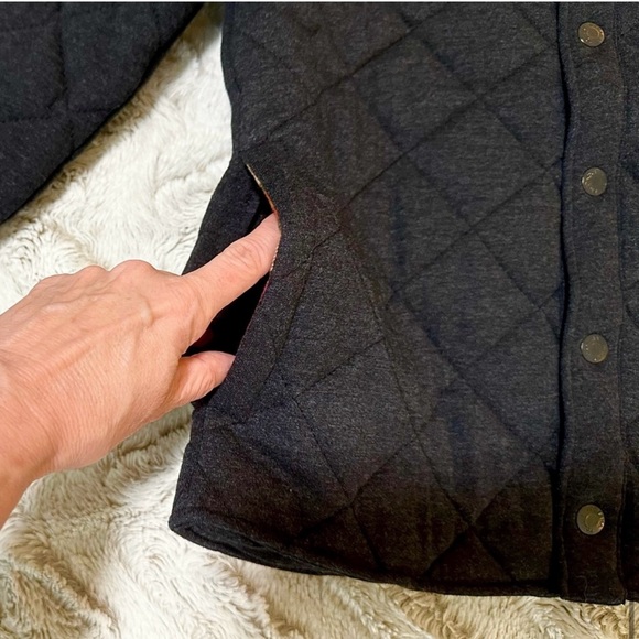 Tommy Bahama Quilted Jacket W/ Flannel lining Size Medium Charcoal Gray NWT - Picture 9 of 11